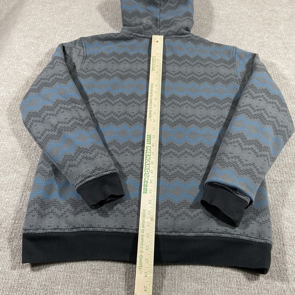 Vintage Y2K Skull Hoodie Mens‎ Large Grey Sherpa Mall Goth Grunge Affliction Y2K - Picture 8 of 9